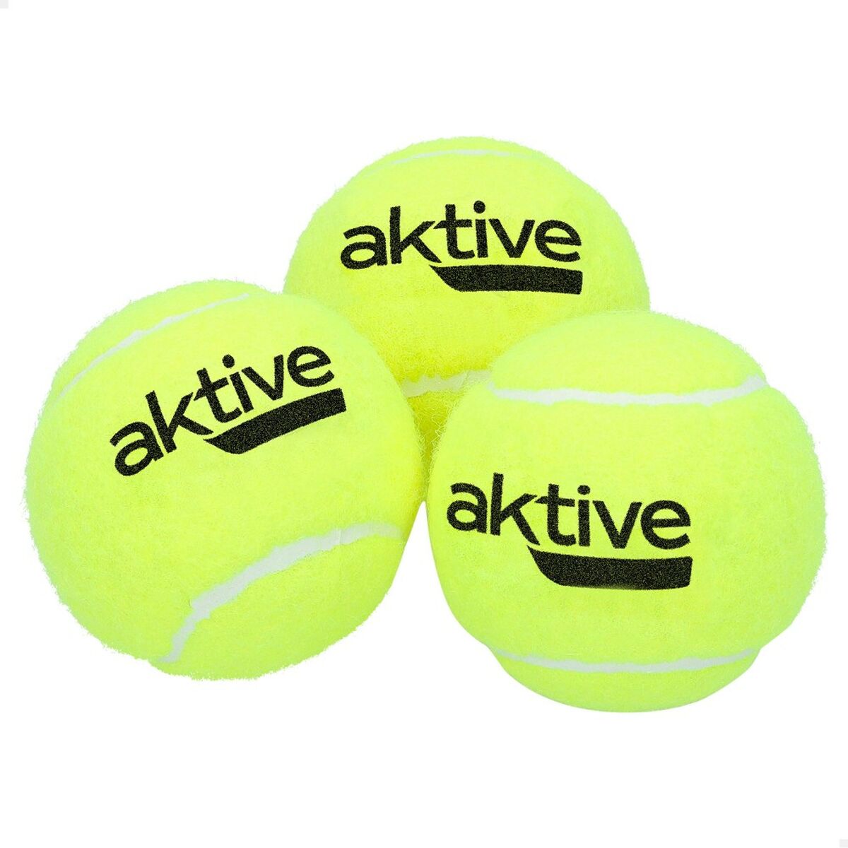 Tennispallot Aktive Pro 3 Kappaletta Keltainen 6 osaa